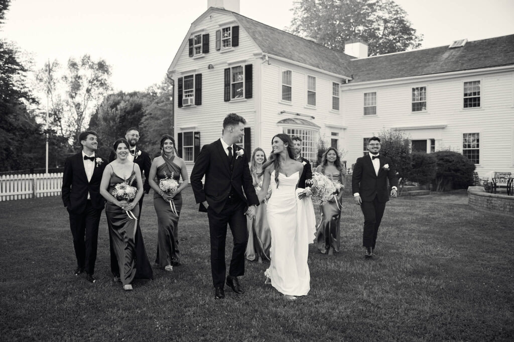 Bridal party at Mount Hope Farm wedding
