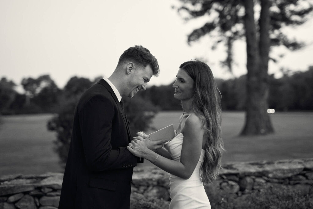 Couple exchange vows at Mount Hope Farm.