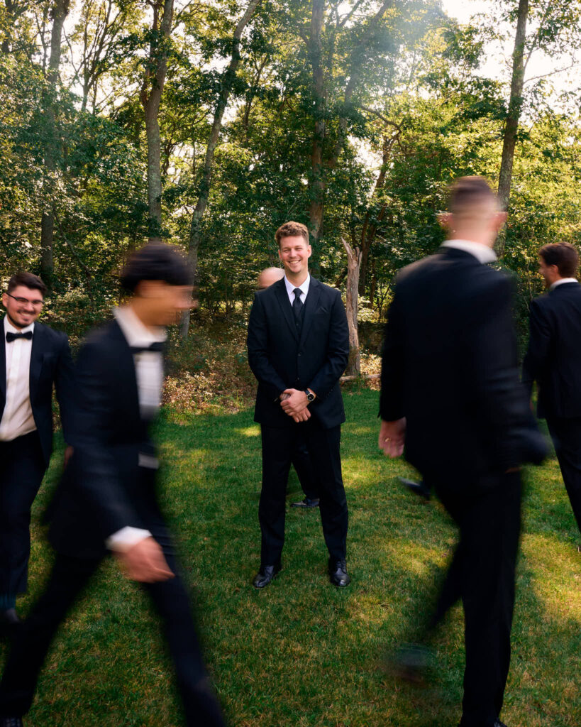 Groom and his groomsmen at Mount Hope Farm
