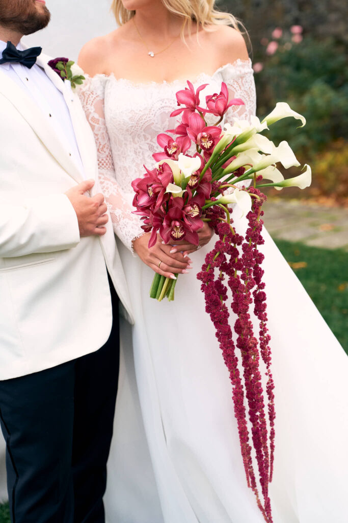 Bridal bouquet at South Kingstown wedding