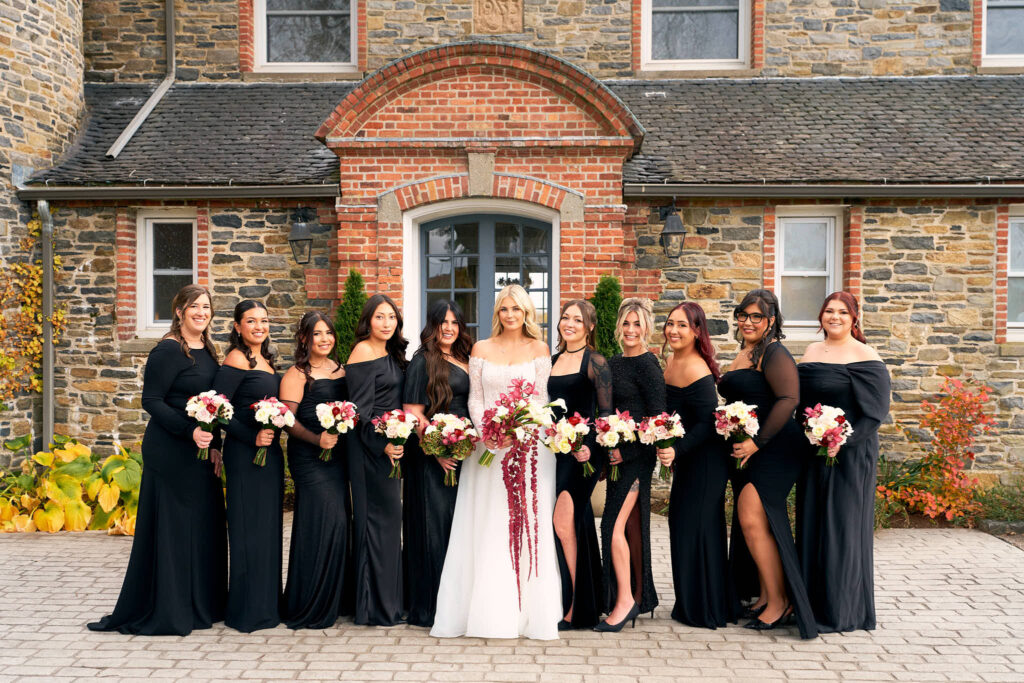 Bridal party in at Shepherd's Run in Rhode Island
