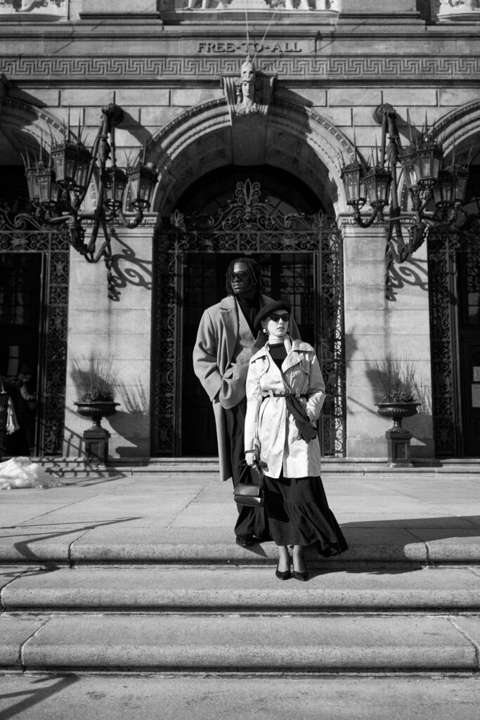 Copley Square engagement photos in Boston