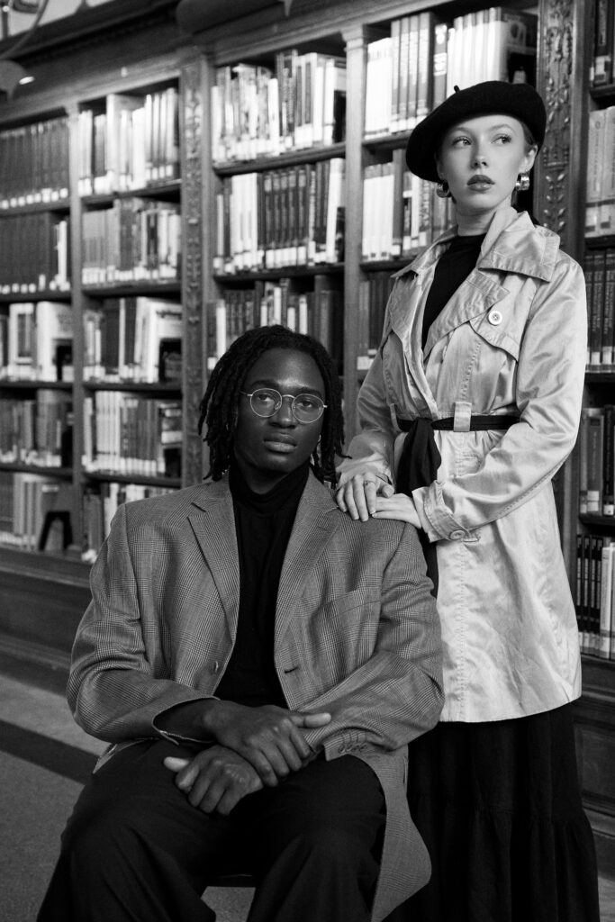 Boston Public Library engagement session photos