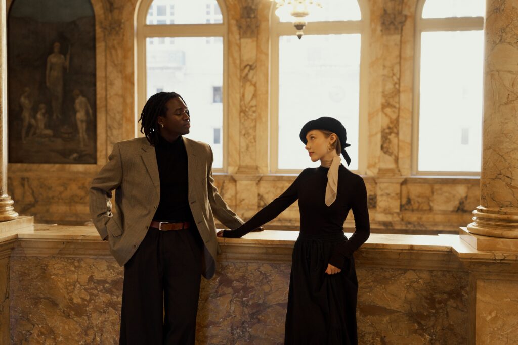 Romantic and editorial Boston engagement photos