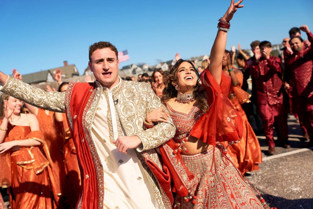 Newport Beach House Hindu wedding ceremony and baraat