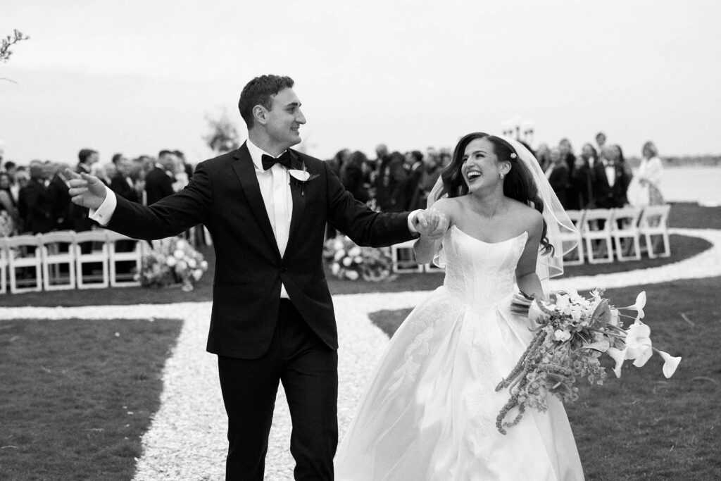 Newport wedding photographer captures bride and groom at wedding ceremony