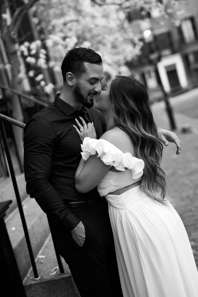 Acorn Street engagement session in Boston