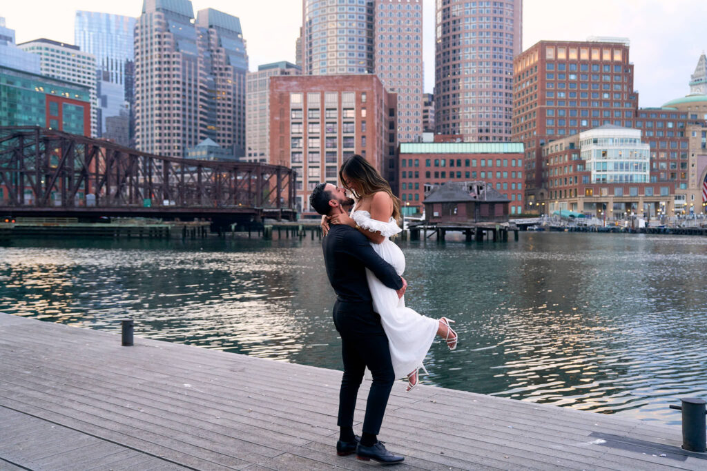 Fan Pier Park engagement session in Boston